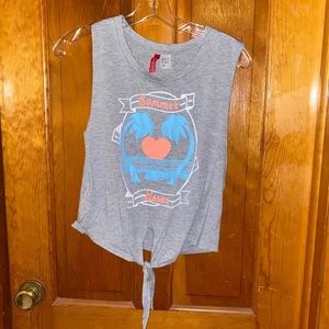 Tie front tank top